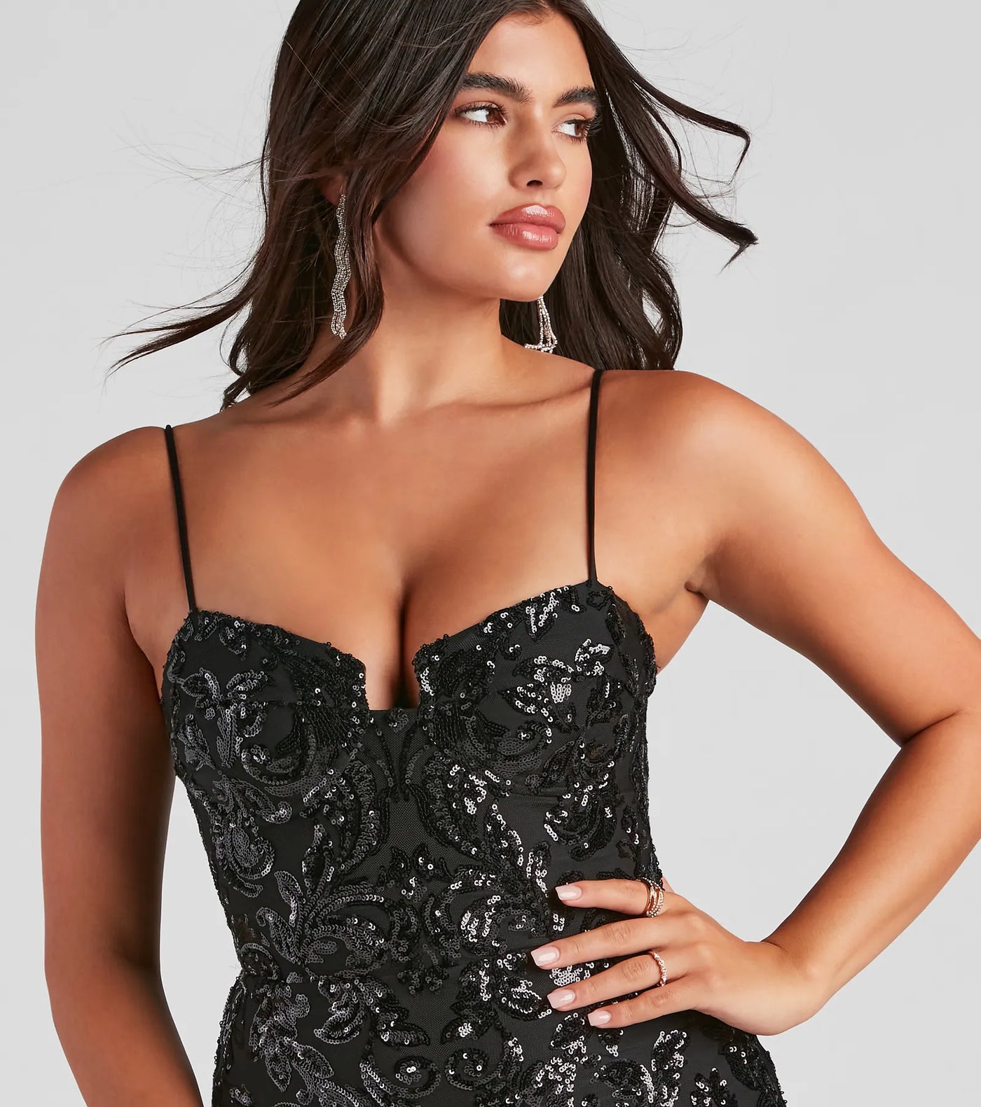 Jazmine Sequin Bustier Party Dress