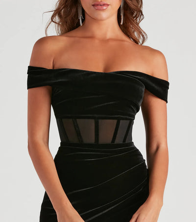 Marla Velvet Corset Illusion Dress