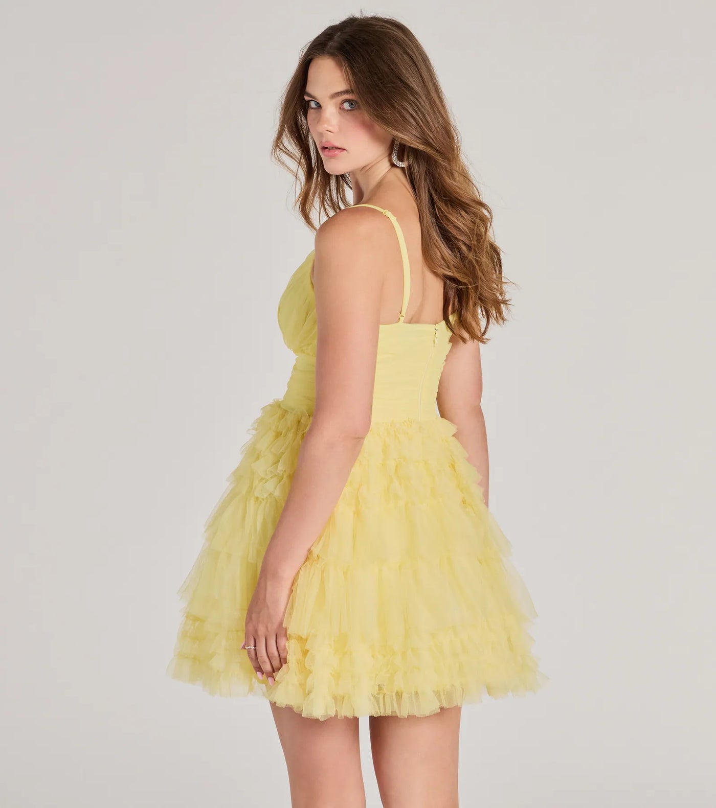 Katalina V-Neck Ruffle A-Line Party Dress