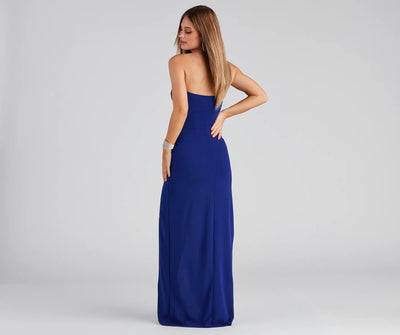 Iris One-Shoulder Crepe Dress