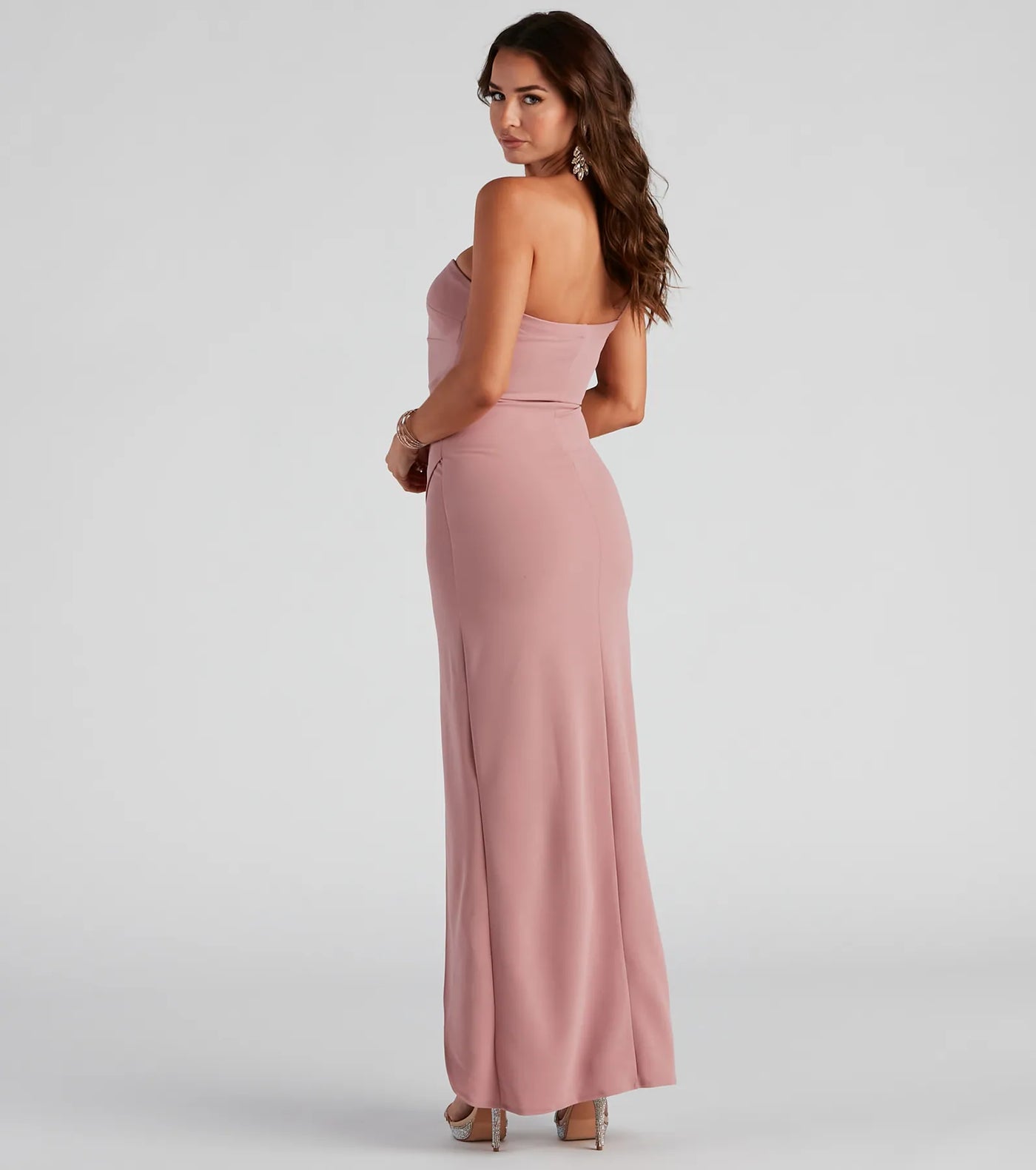 Iris One-Shoulder Crepe Dress