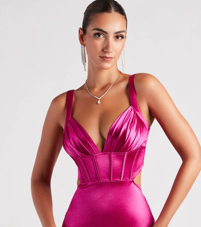 Sloane Satin Corset Formal Dress