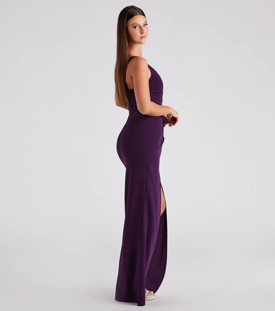 Iris One-Shoulder Crepe Dress