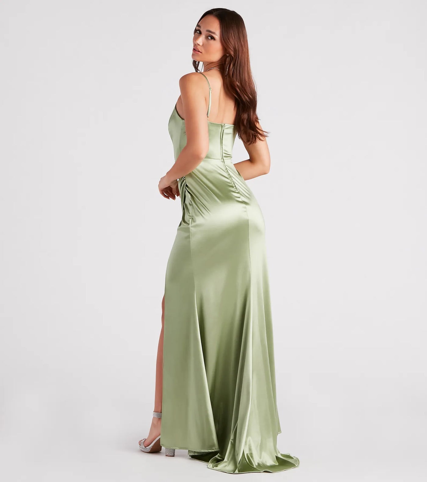 Kacey Formal Satin Corset Long Dress