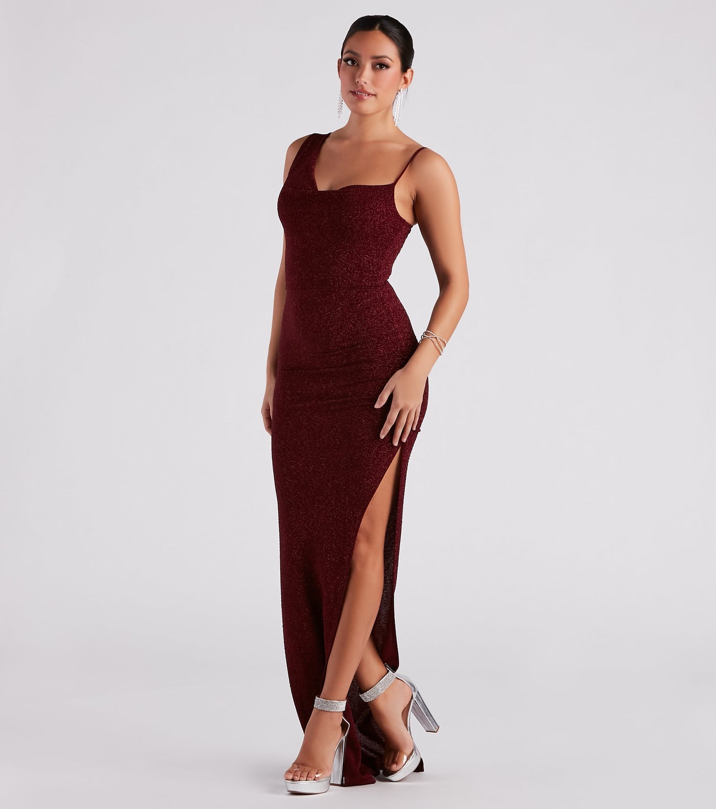 Ever Formal High Slit Glitter Dress