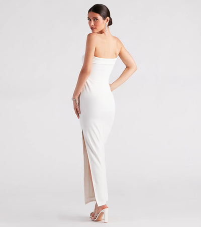 Kaisley Strapless High Slit Slim-Fit Formal Dress