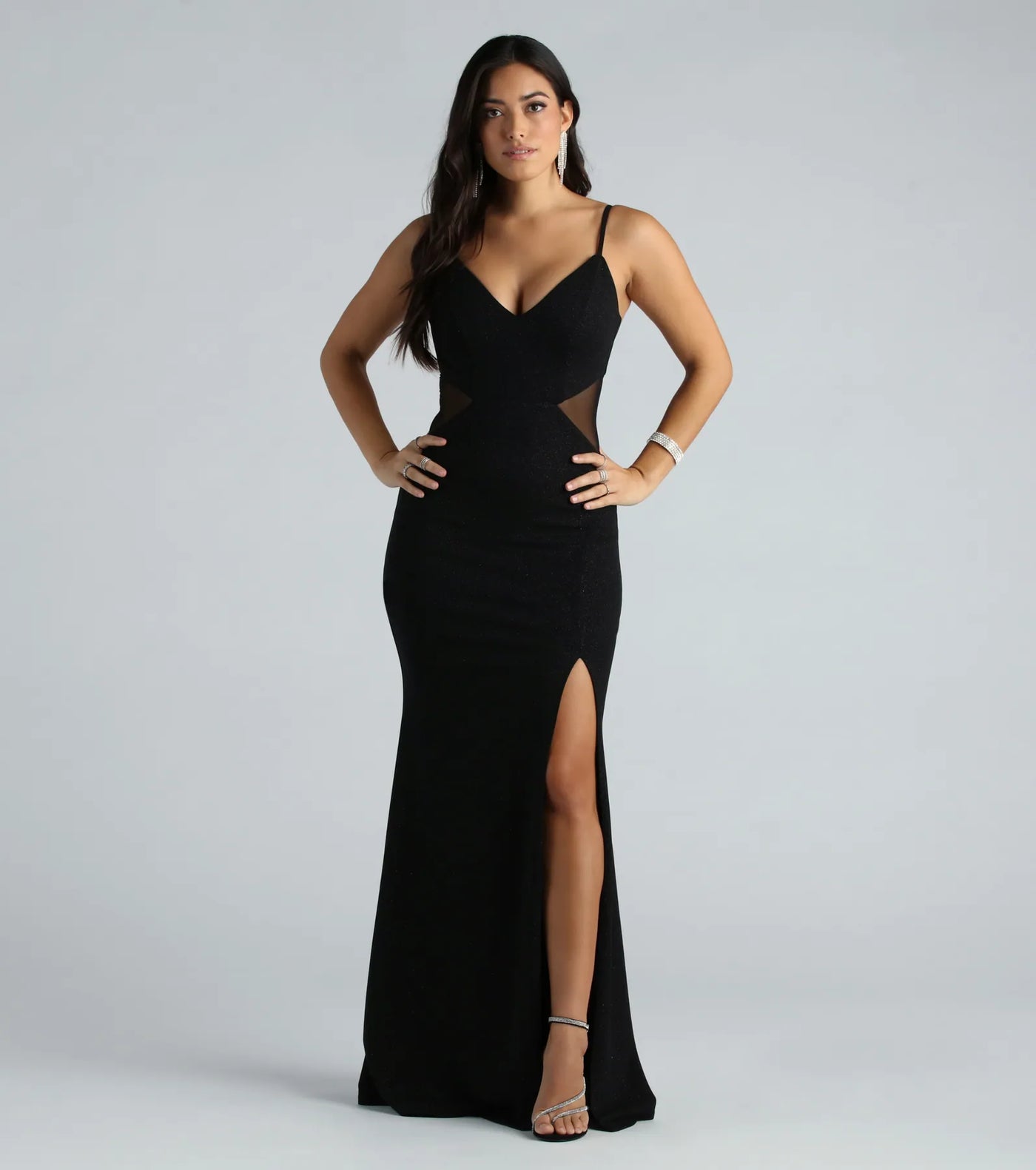 Georgia Formal Glitter Crepe Mermaid Dress