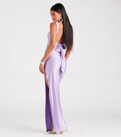 Aliza Backless High Slit Slim-Fit Formal Dress