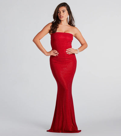 Ana Formal Rhinestone Cowl Back Long Dress