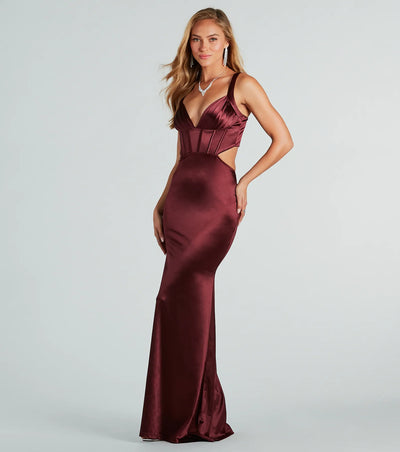 Sloane Satin Corset Formal Dress