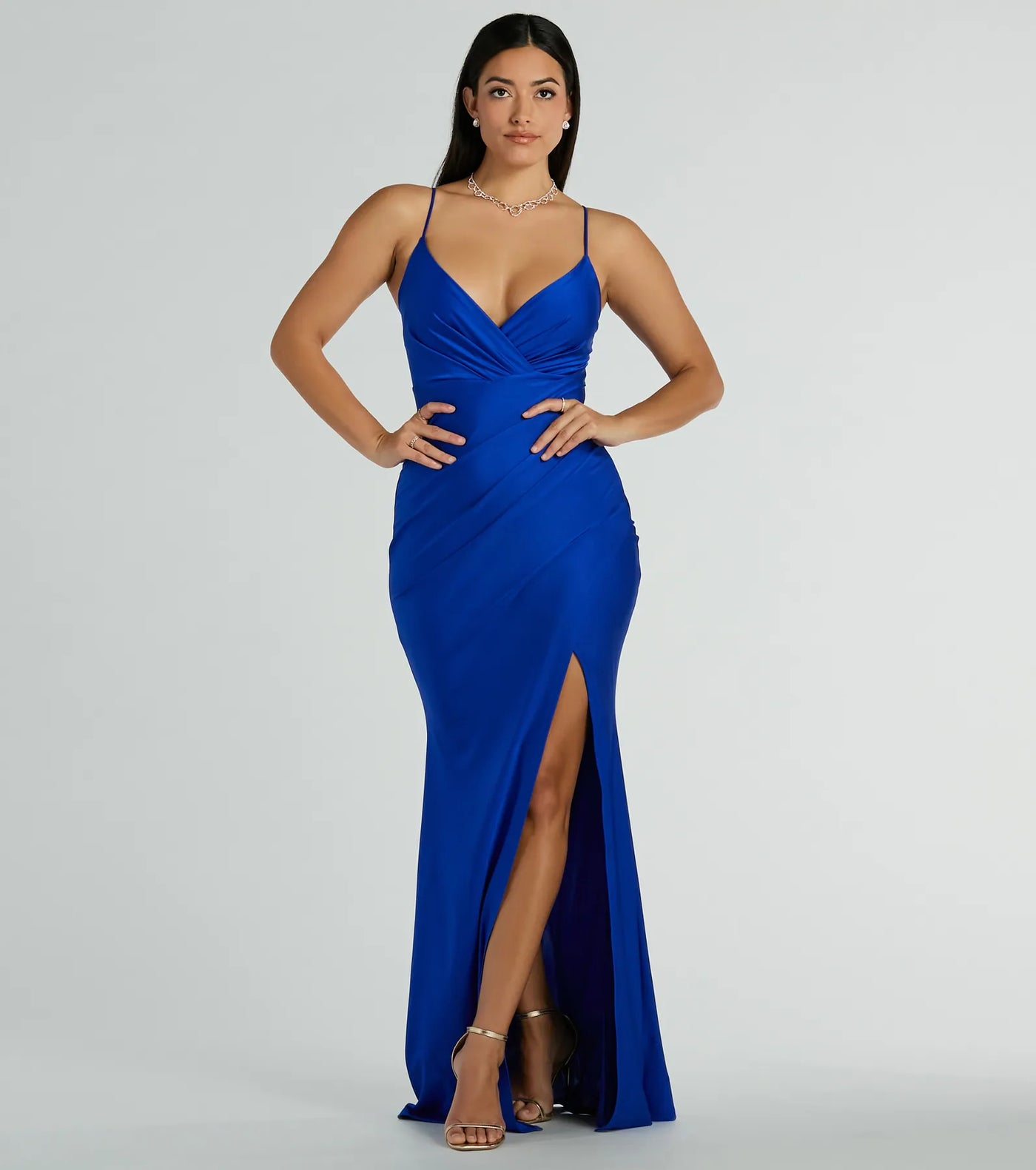 Kensie Formal Surplice V-Neck Dress