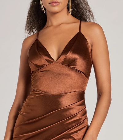 Zosia V-Neck Mermaid Satin Formal Dress