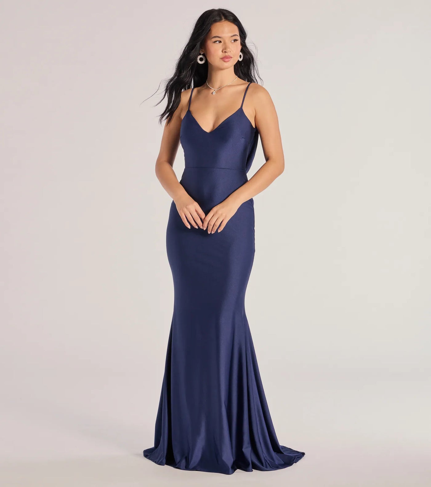 Selena V-Neck Cowl Back Mermaid Formal Dress