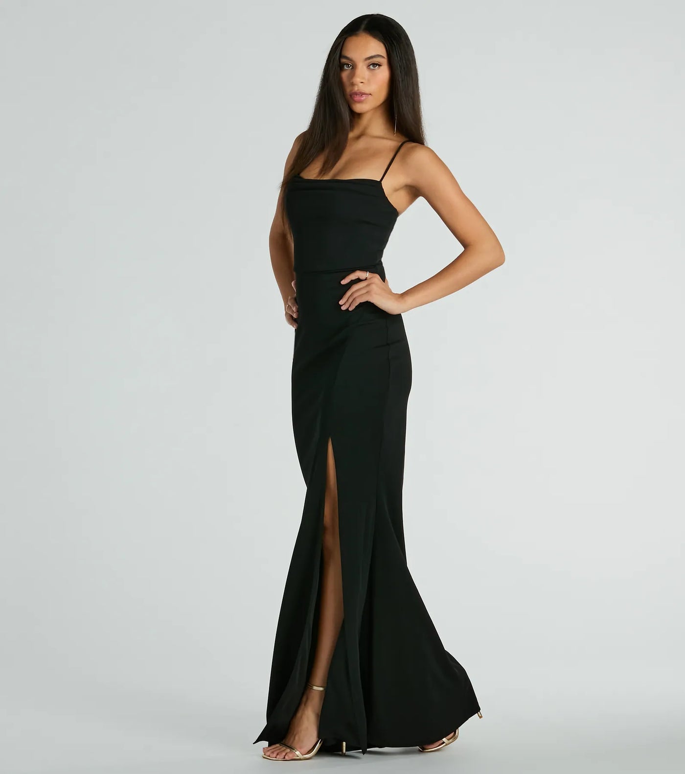 Carol Sleeveless Slit Mermaid Formal Dress