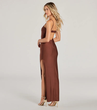 Arianna Sleeveless Cutout Long Slim Formal Dress