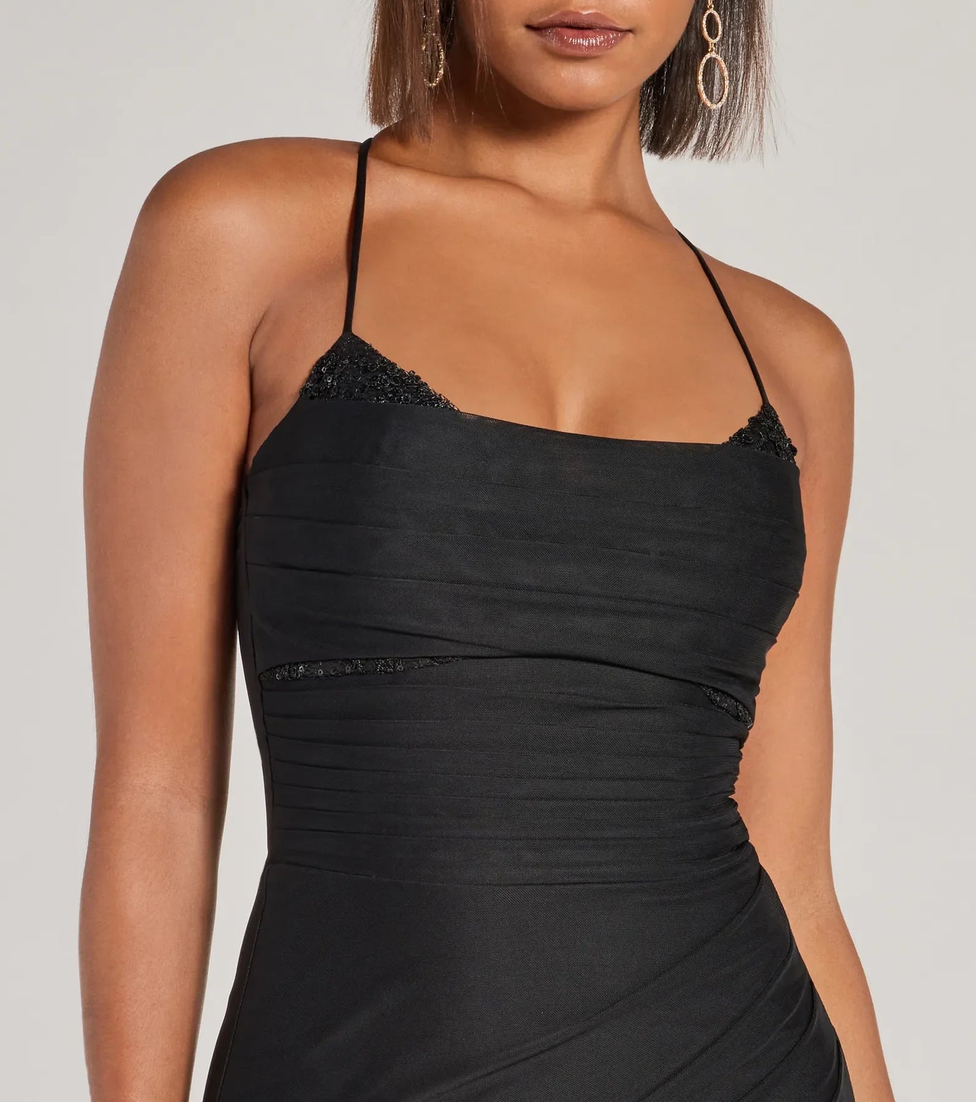 Hadlee Sweetheart Halter Mermaid Mesh Formal Dress