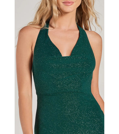 Debra Halter Open Back Slim Glitter Formal Dress