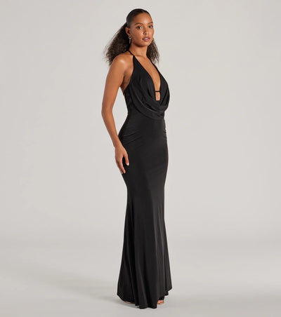 Katherine Halter Open Back Mermaid Formal Dress