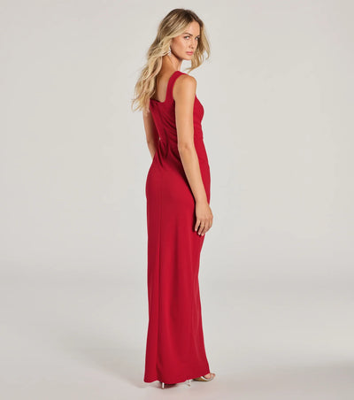 Savannah Formal Crepe Long Dress