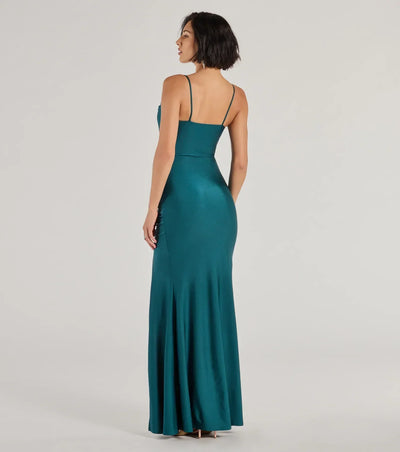 Marsha Cowl Neck Mermaid Formal Dress