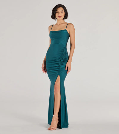 Marsha Cowl Neck Mermaid Formal Dress