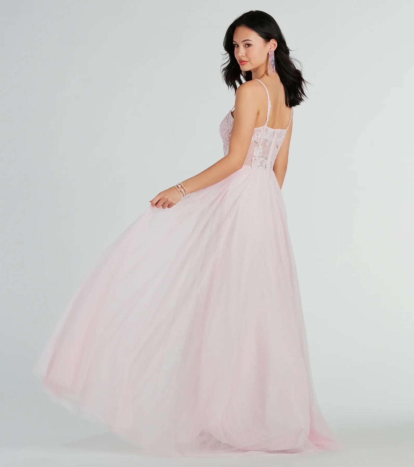 Alexandra Rhinestone Embroidered Tulle Ball Gown