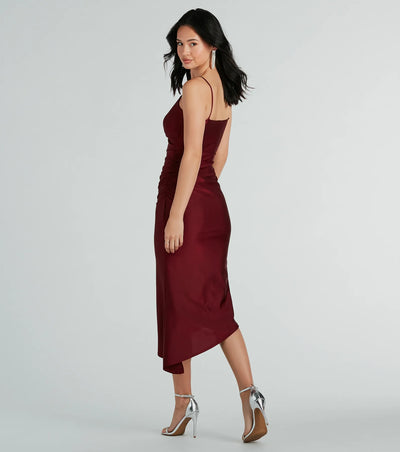 Spotlight Moment V-Neck Surplice Midi Dress