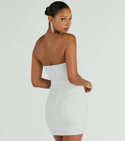 Chic Elevation Strapless Corset Mini Dress