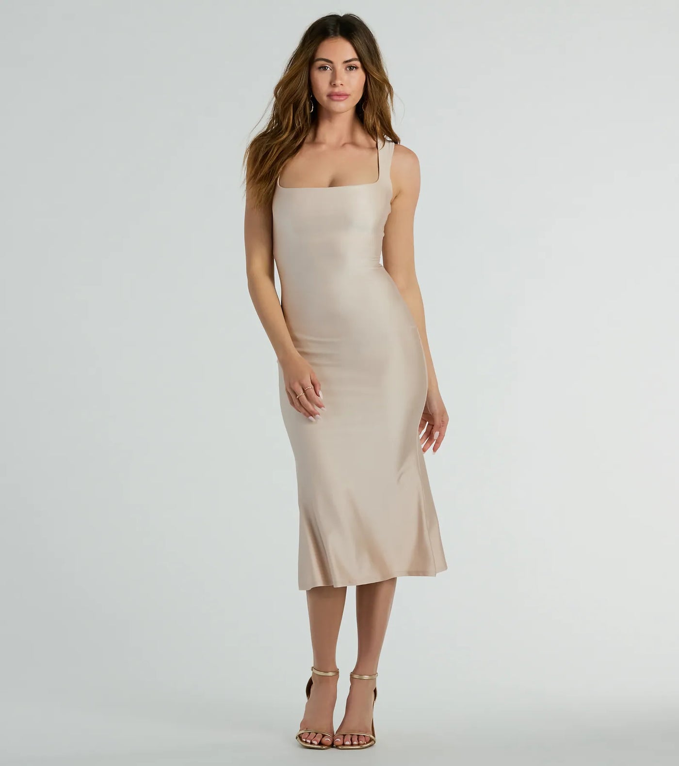 Iconic Presence Sleeveless Midi Dress