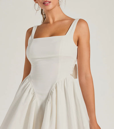 Stunning Sweetie Open Back Bow Skater Dress