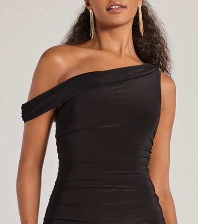 Can't Deny It One-Shoulder Bodycon Midi Dress