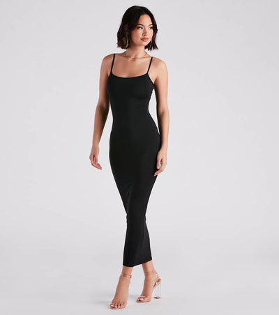 In Plain Sight Smooth Knit Maxi Dress