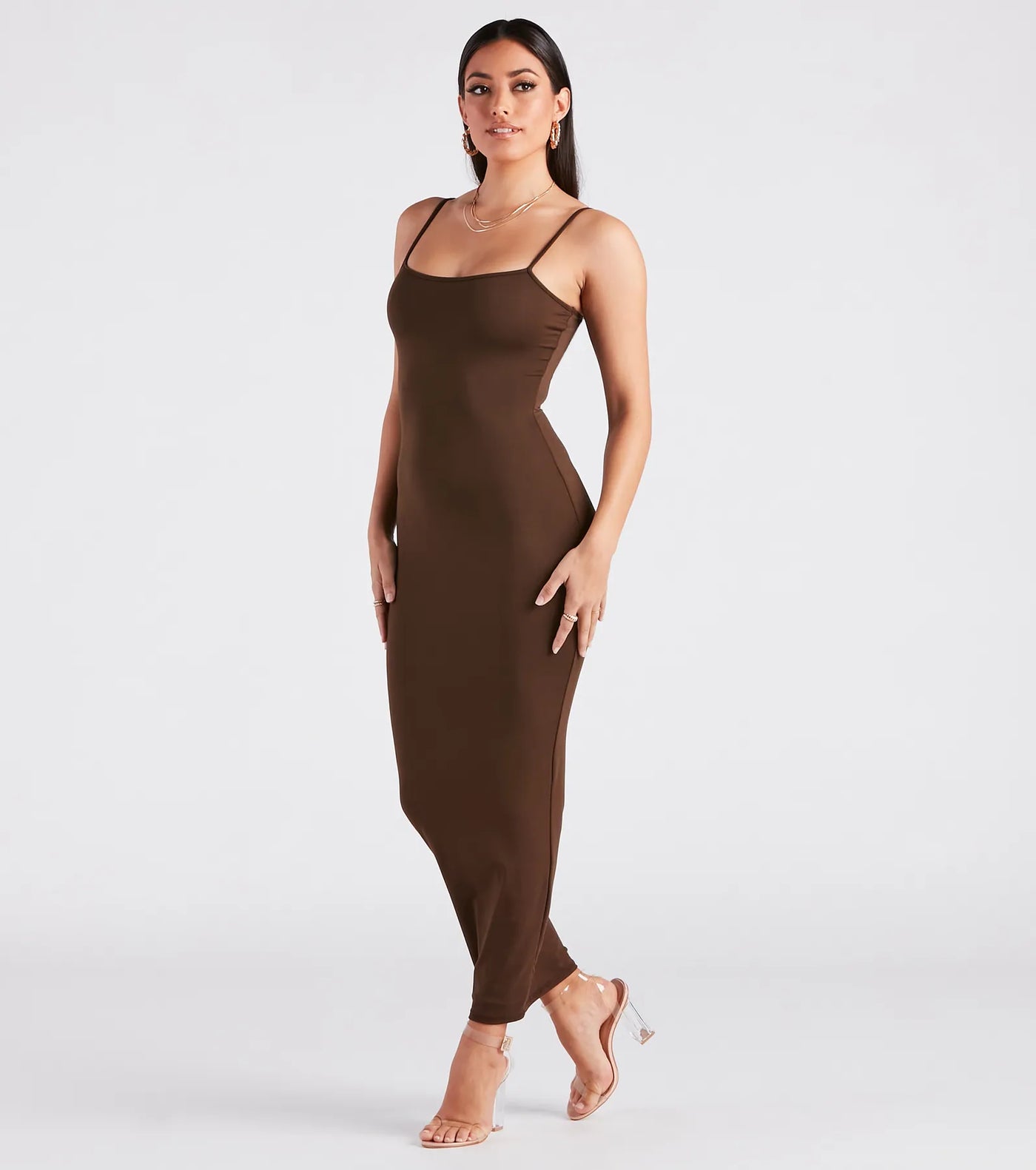 In Plain Sight Smooth Knit Maxi Dress