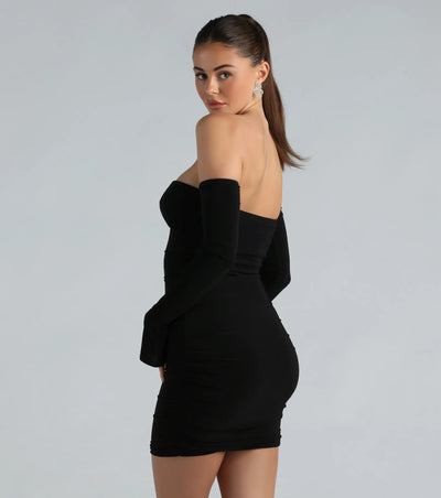 Make It Sexy Off-The-Shoulder Mini Dress