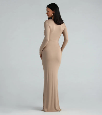 Looking For The One Basic Long Sleeve Maxi Dress