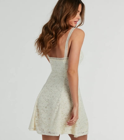 Awaken Beauty A-Line Lace Short Dress