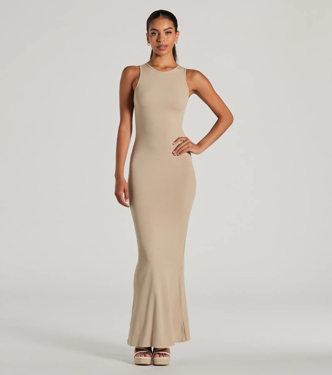 Laid Back Fave Crew Neck Tank Maxi Dress