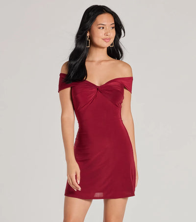 Elevated Chic Off-The-Shoulder A-Line Mini Dress