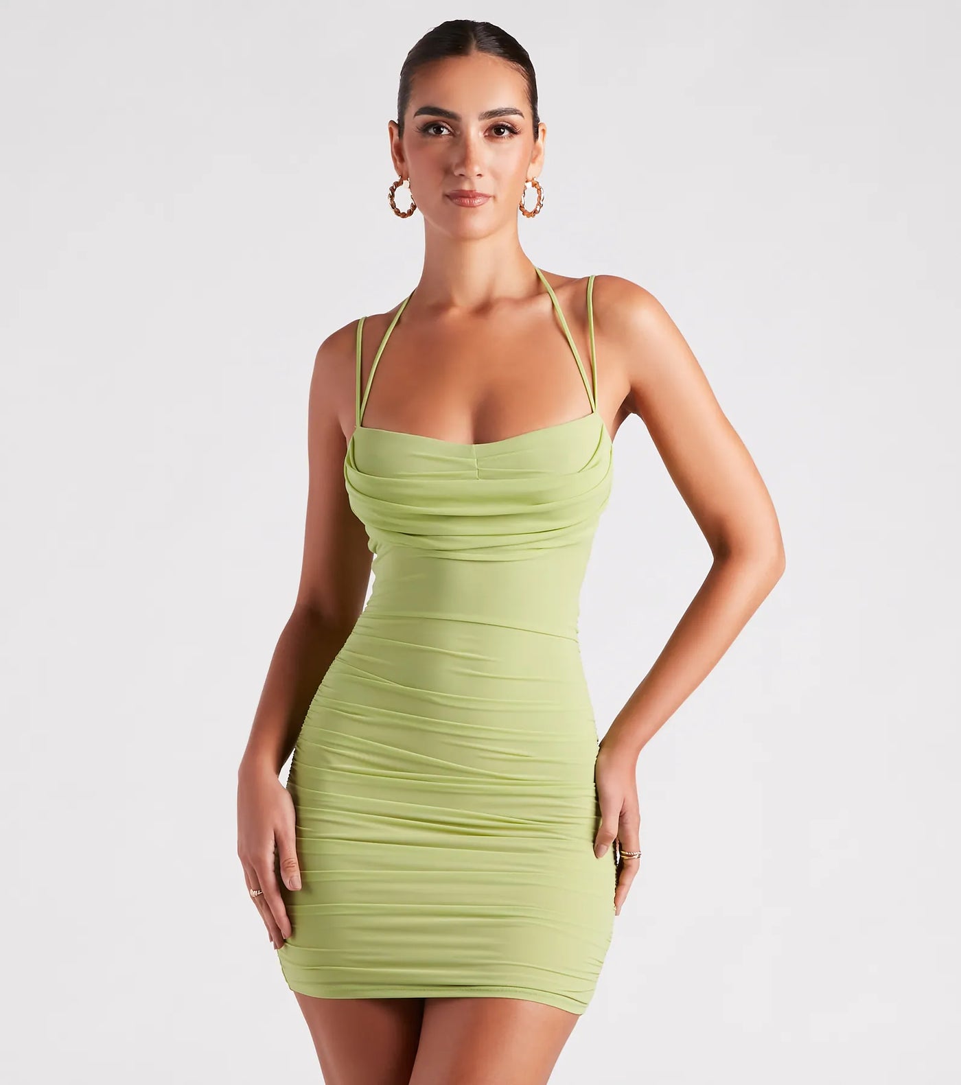 Senorita Mesh Strappy Mini Dress