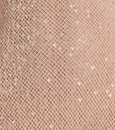 Sparkly Catch Sleeveless Sequin Fishnet Mini Dress