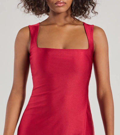 Style Goals Square Neck A-Line Mini Dress