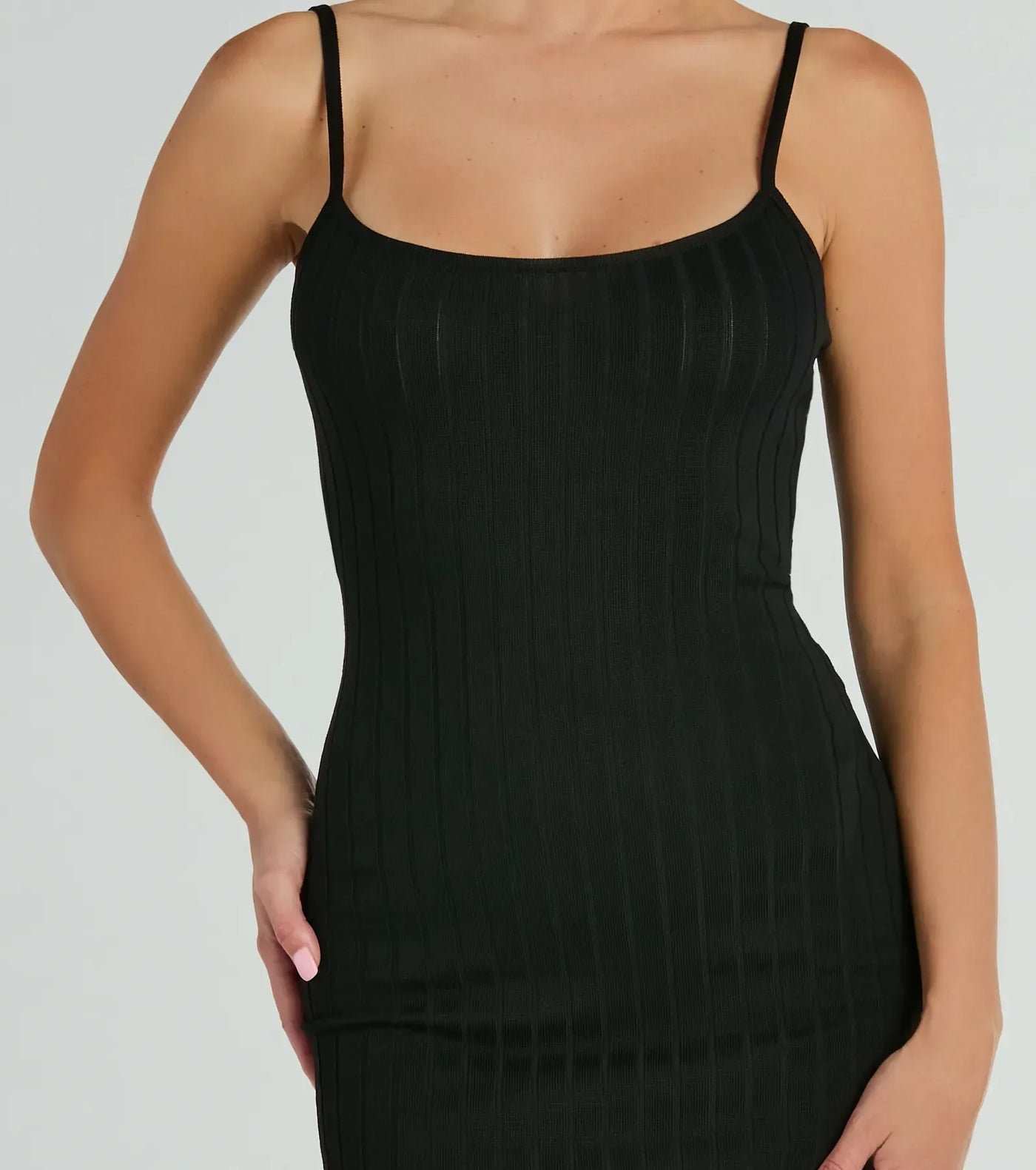 Simple Staple Ribbed Knit Bodycon Mini Dress