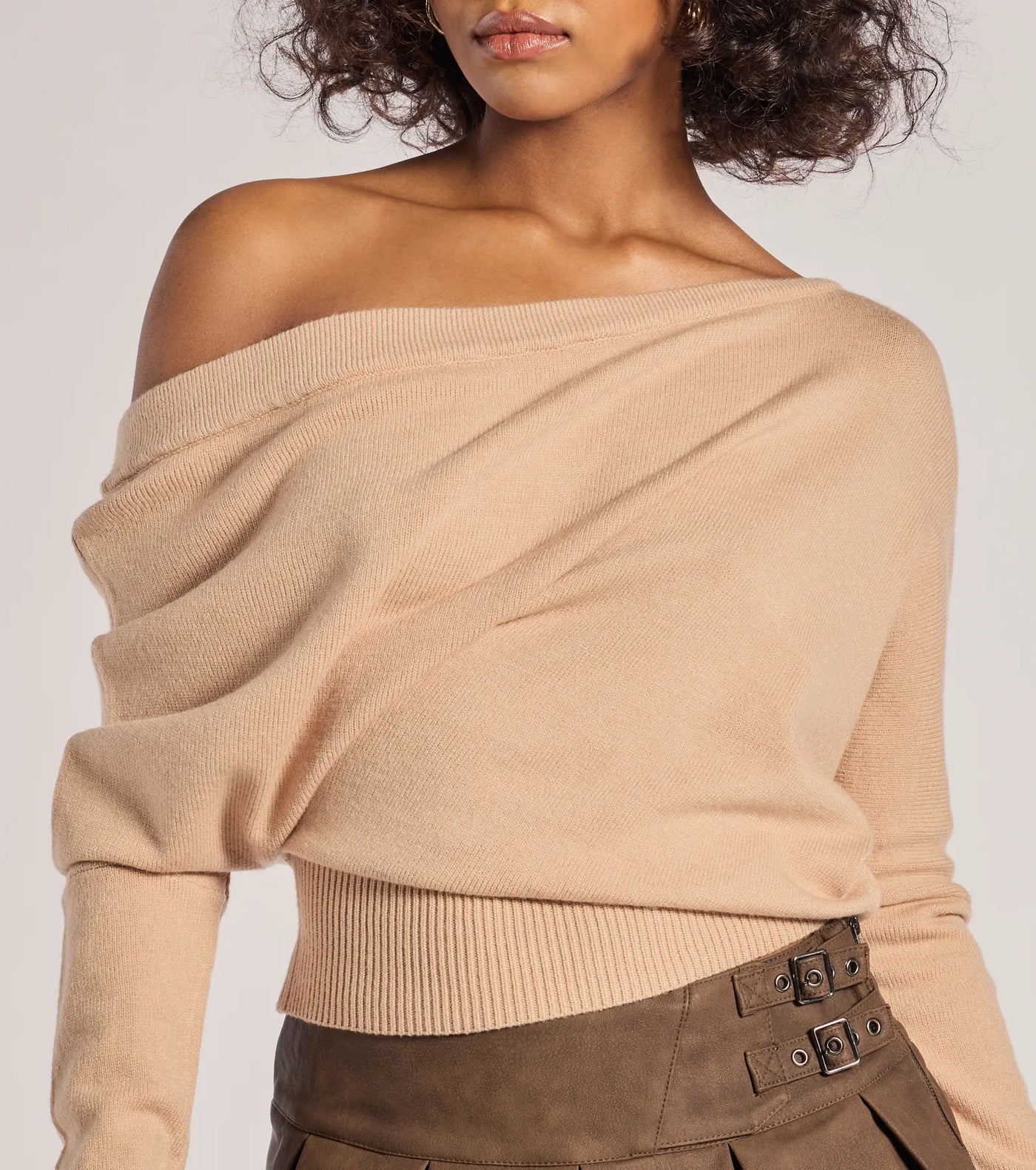 Cute And Cozy Off-Shoulder Knit Sweater