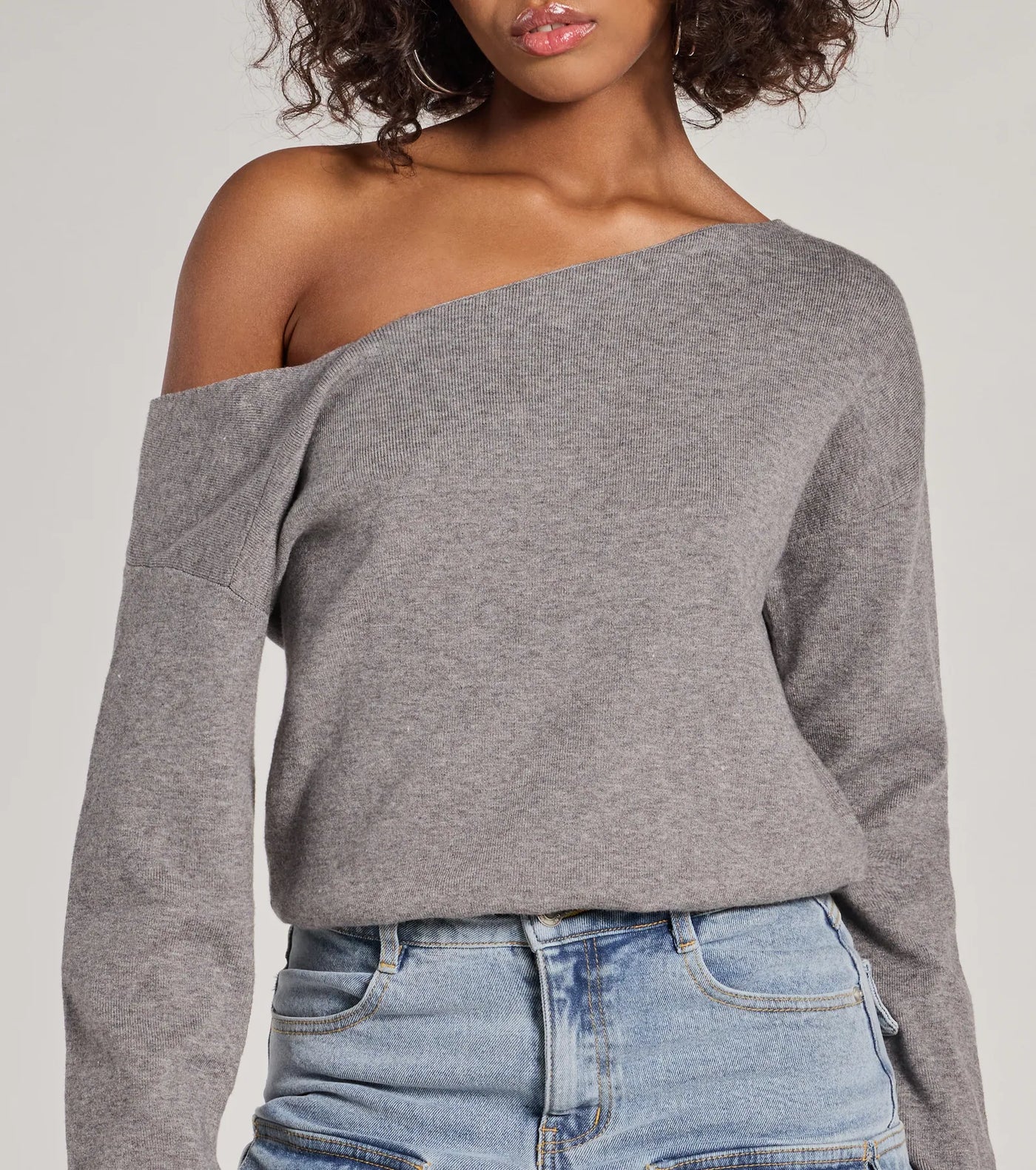 Casual Charm Asymmetrical Pullover Sweater