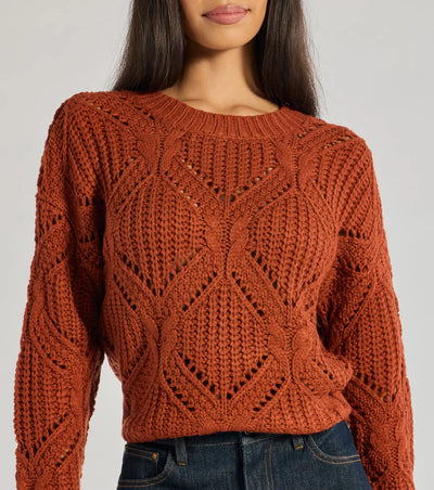 Cozy Mood Cable Knit Pullover Sweater