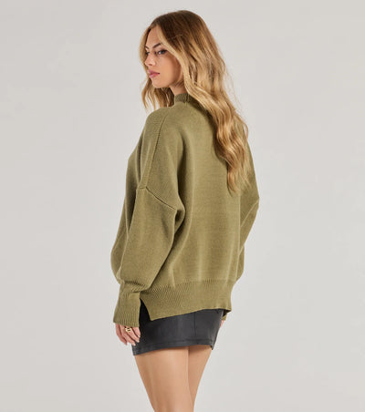 Cozy Style Ribbed Knit Oversized Sweater