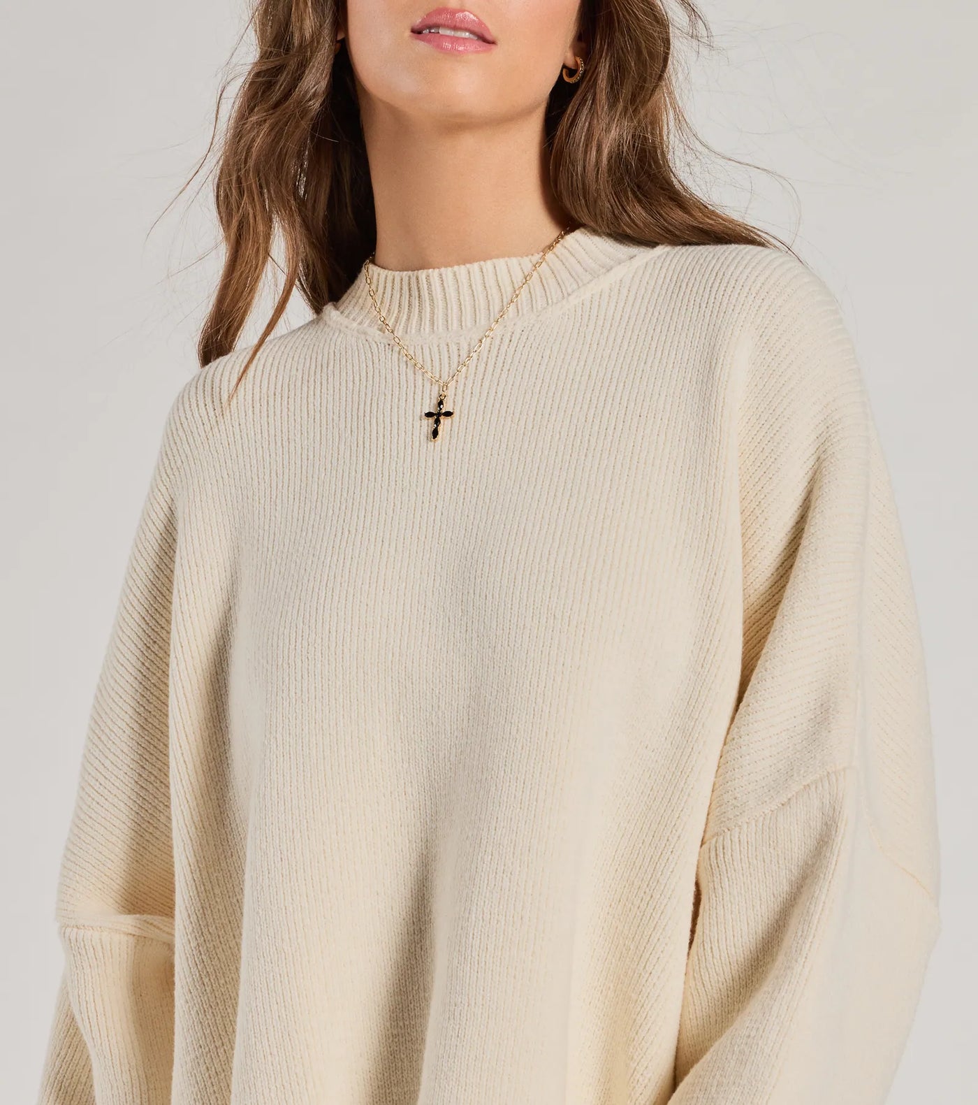 Cozy Style Ribbed Knit Oversized Sweater