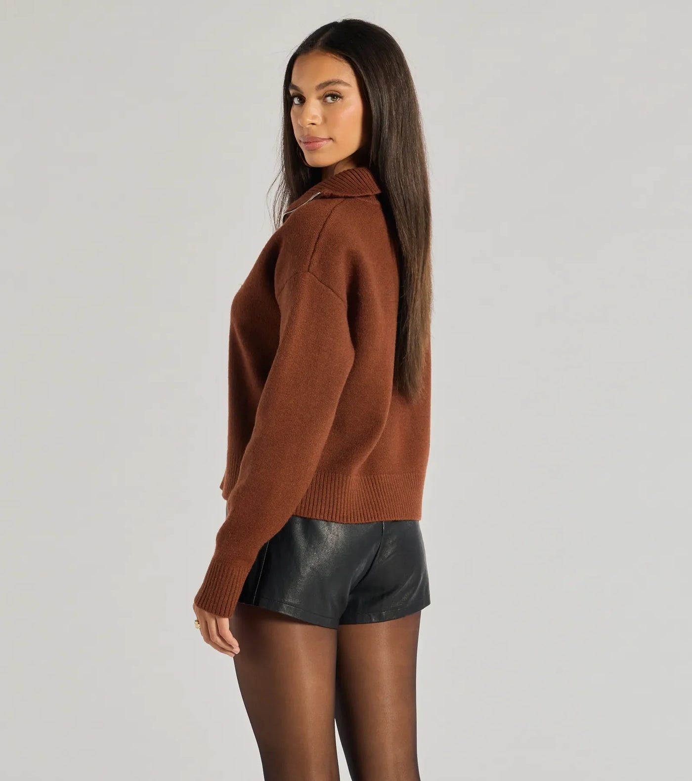 Cozy Staple Ribbed Knit Pullover Sweater