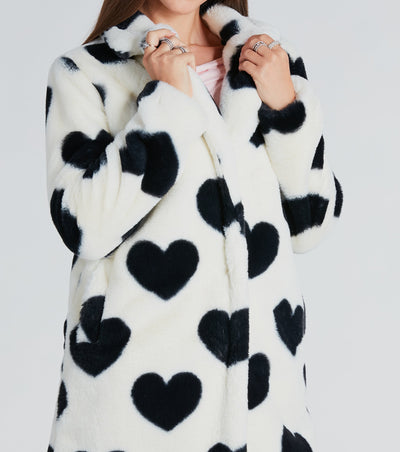 Lovestruck Faux Fur Heart Coat