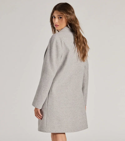 Perfect Chic Faux Wool Trench Coat